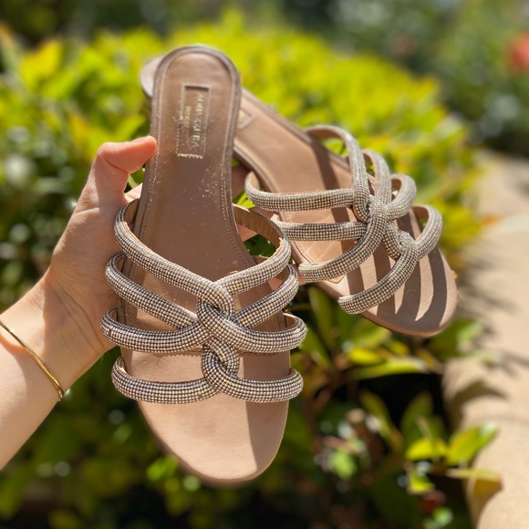 EUC Aquazzura moondust slides sandals $895 37.5 - Picture 5 of 10